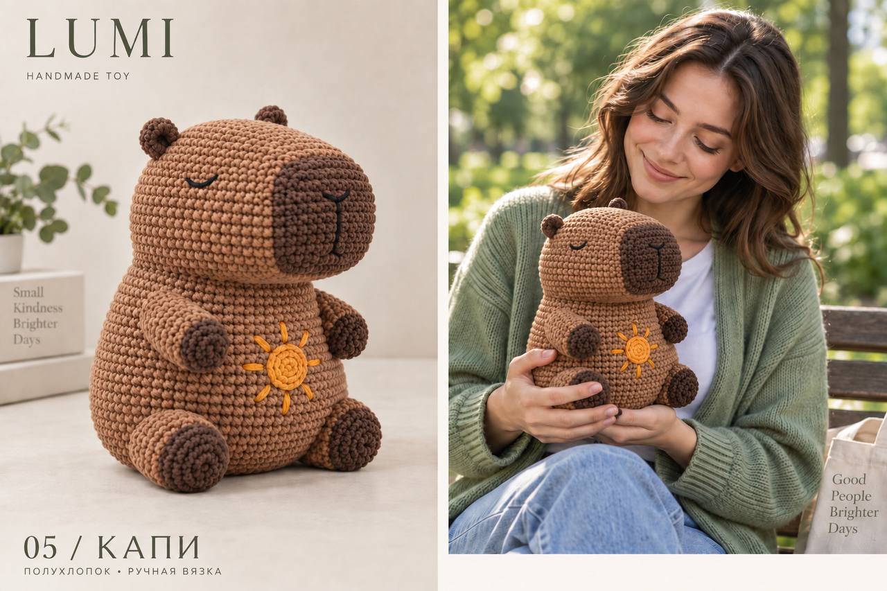 Капибара Капи — ручная вязка LUMI